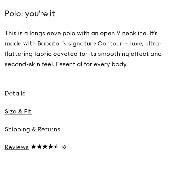 Babaton Contour Polo Long Sleeve L - Picture 10 of 11